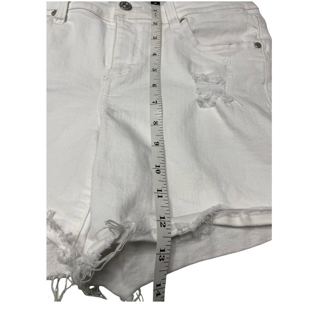 Buffalo David Bitton White Distressed Denim Jean Shorts - Picture 4 of 10